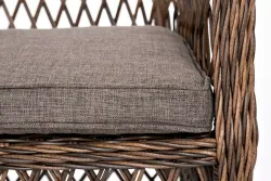 "Эспрессо-80 L" обеденная группа плетеная, цвет коричневый