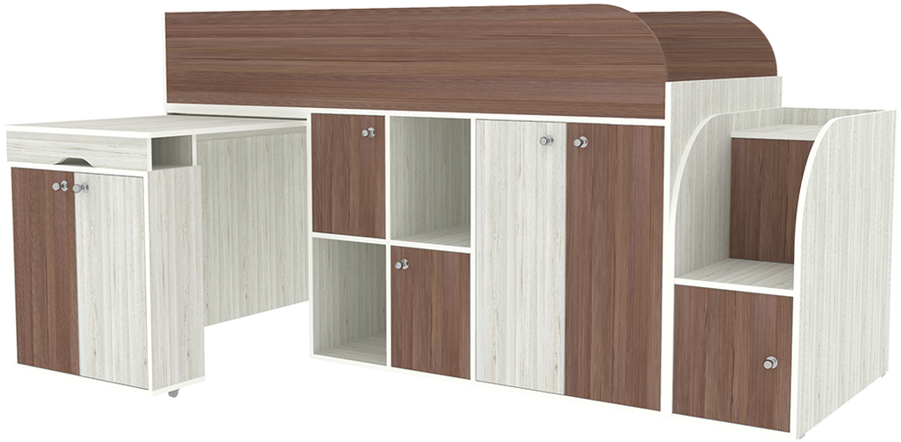 Кровать-чердак КарИВи Малыш 3 Винтерберг Бодего Темный