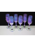 Бокалы для шампанского 6 штук Радужная коллекция