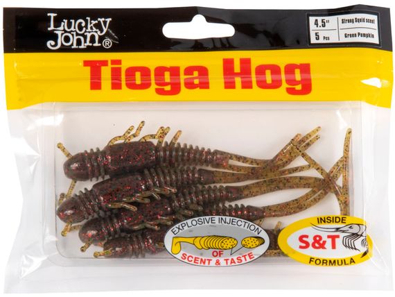 Виброхвосты съедобные LJ Pro Series TIOGA HOG 4.5in (11,4 см), цв. PA03, 5 шт.