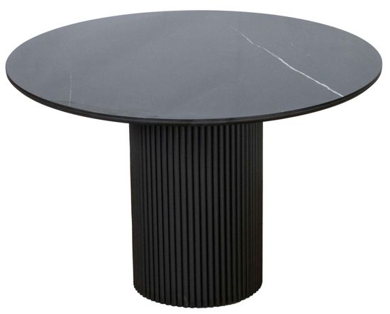 Стол DUBAI 90 Portrait Black gloss / black velvet