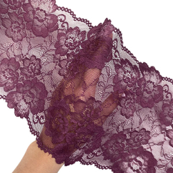 Кружево эластичное бургунди 18 см