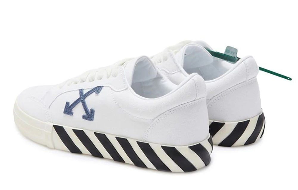 OFF-WHITE Vulcanized low-cut fashion sneakers men's white old version