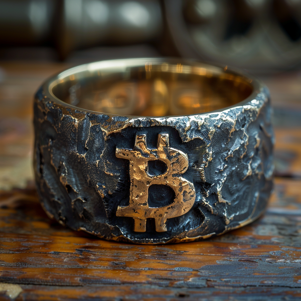 Кольцо Bitcoin: Иконический символ криптовалют в уникальном стиле Hodl Jewelry