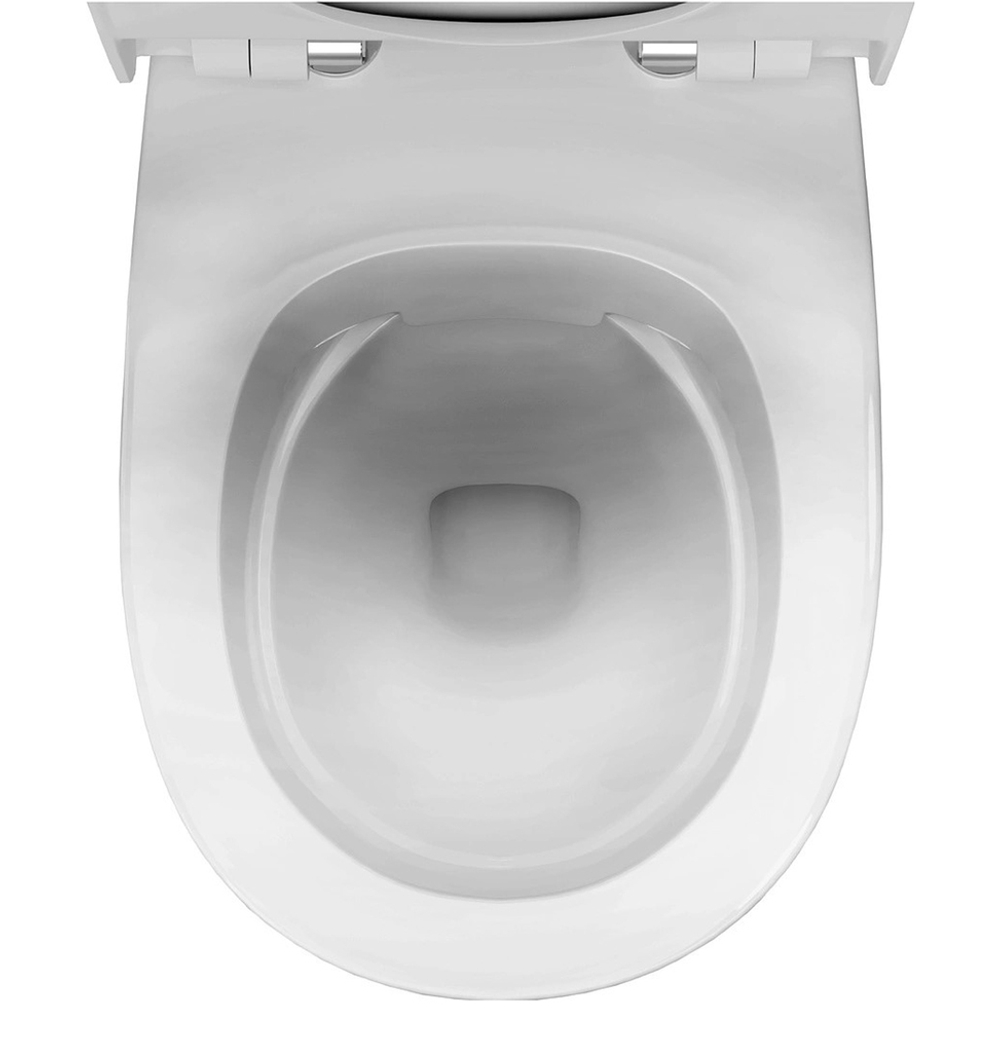 Унитаз-компакт "Альбано" R Slim безободковый (ниж.подв.,гор. выпуск, сид.полип.2кн.арм.) КЕРАМИН