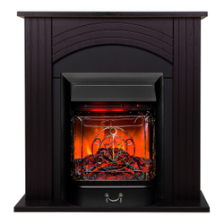Электрокамин RealFlame Hanna DN орех с очагом Majestic Lux Black RC