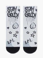 CONTE FANTASY Плотные носки с черным мыском и рисунком «Stay»