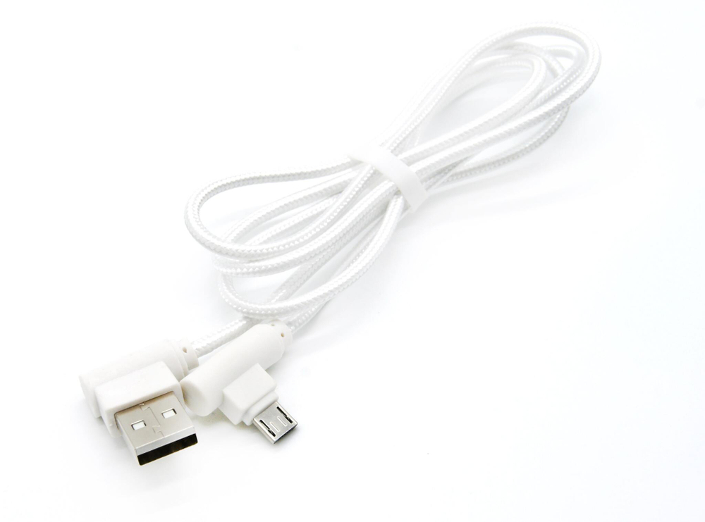 Кабель USB - Micro Lace L (белый) 1м