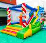 Коммерческий надувной батут «Поход в цирк» с горкой, 4*4*2,8 м