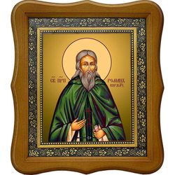 Роман Киржачский, преподобный игумен. Икона на холсте.