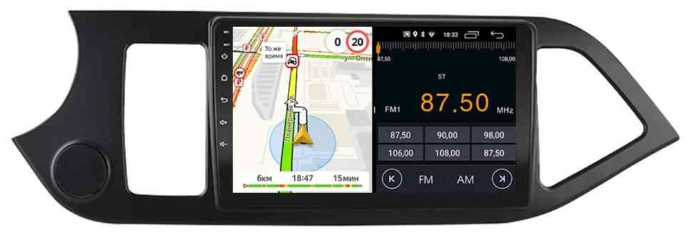 Магнитола для KIA Picanto 2011-2016 - Parafar PF411LUX1RN2K на Android 13, QLED+2K, ТОП процессор, 4Гб+32Гб, CarPlay, 4G SIM-слот