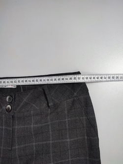 Брюки в клетку серые 40 размер