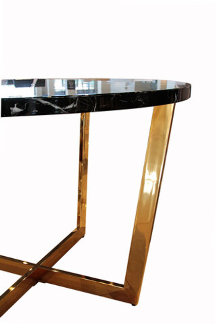 Стол обеденный Ist Casa Амали, 110х110х75 см, черный мрамор