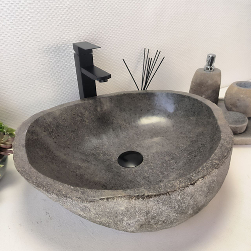 Раковина из речного камня RS-63386 (51*44*15) 0123