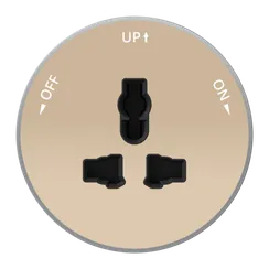 MULTITRACK Розетка универсальная круглая 13 А/250 В ПЕСОЧНЫЙ