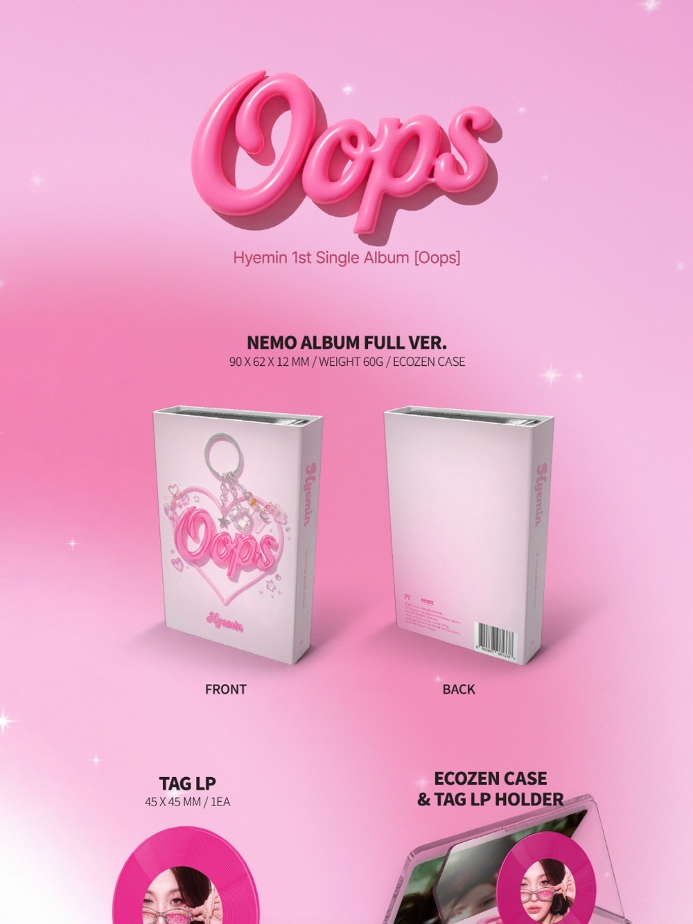 (ПРЕДЗАКАЗ) Альбом HYEMIN - OOPS 1st Single Album NEMO Version