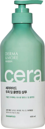 Шампунь Kerasys Derma and More Ceramide Deep Cleansing восстанавливает волосы Shampoo 600 мл