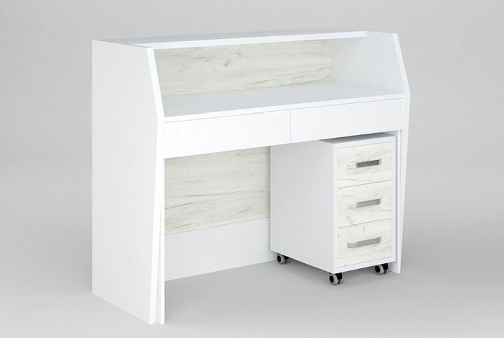 Стойка администратора DESK с тумбой на колесах
