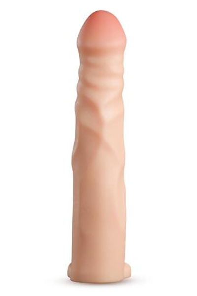 Телесная насадка-удлинитель Fortitude с подхватом - 17,7 см. (Цвет: телесный)