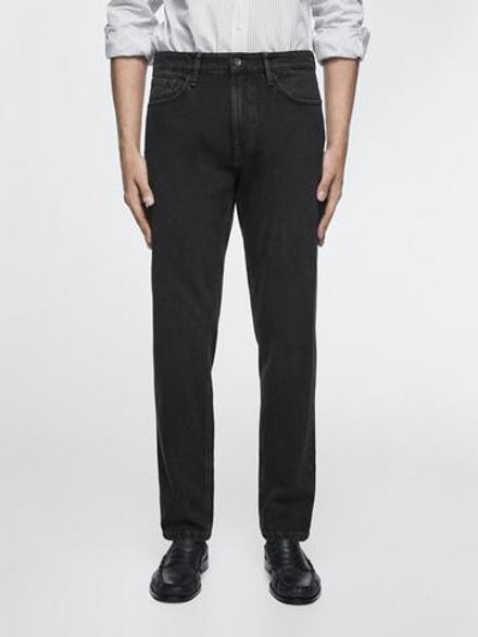 Massimo Dutti Джинсы зауженного кроя, угольный