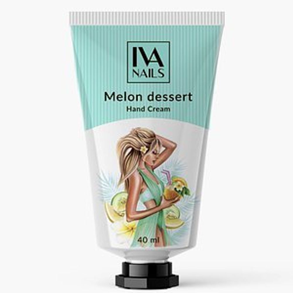 Крем для рук увлажняющий в тубе «Melon Dessert», IVA NAILS