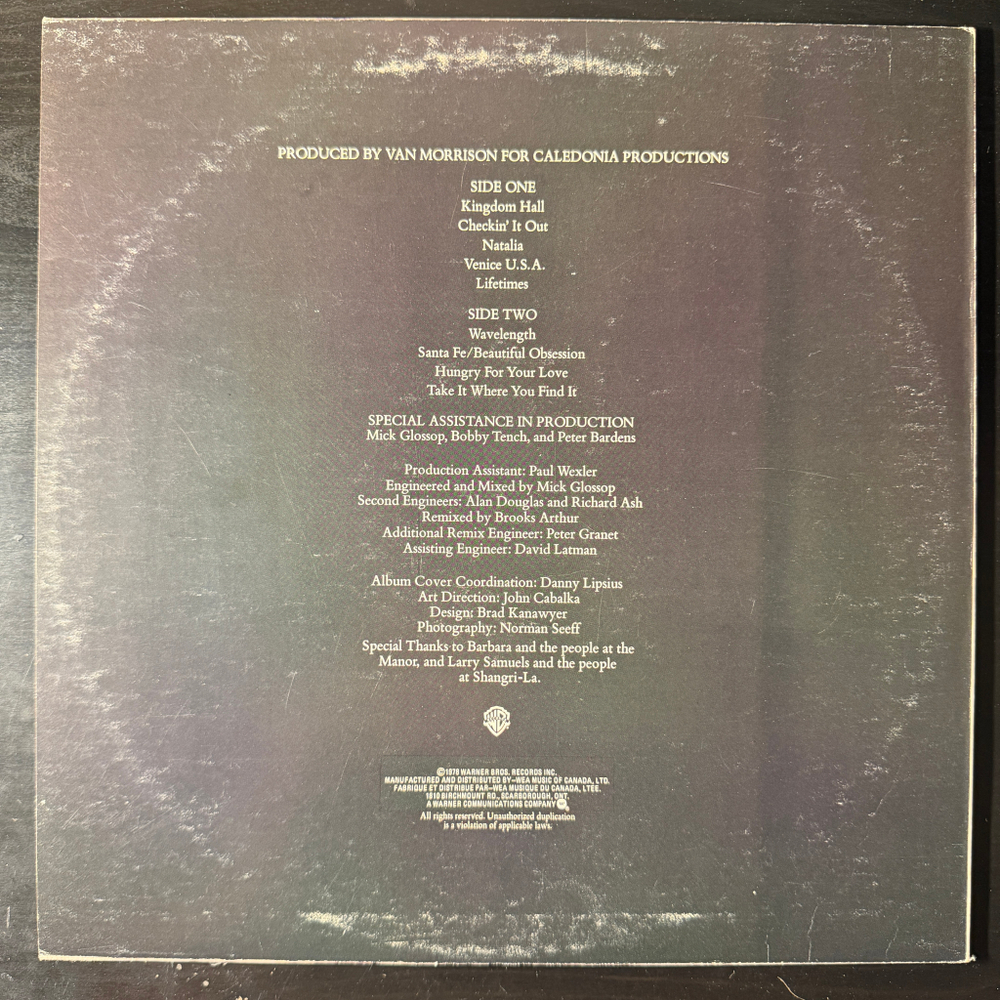 Van Morrison ‎– Wavelength (Канада 1978г.) Т