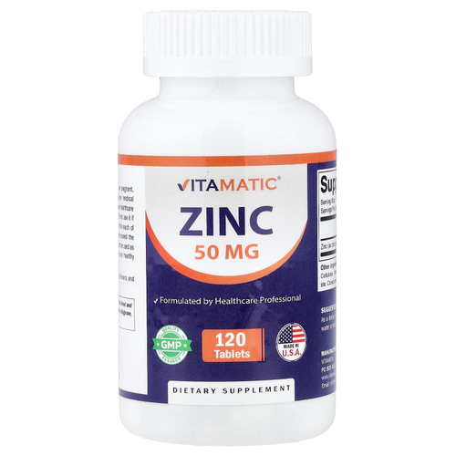 Vitamatic, Цинк, 50 мг, 120 таблеток