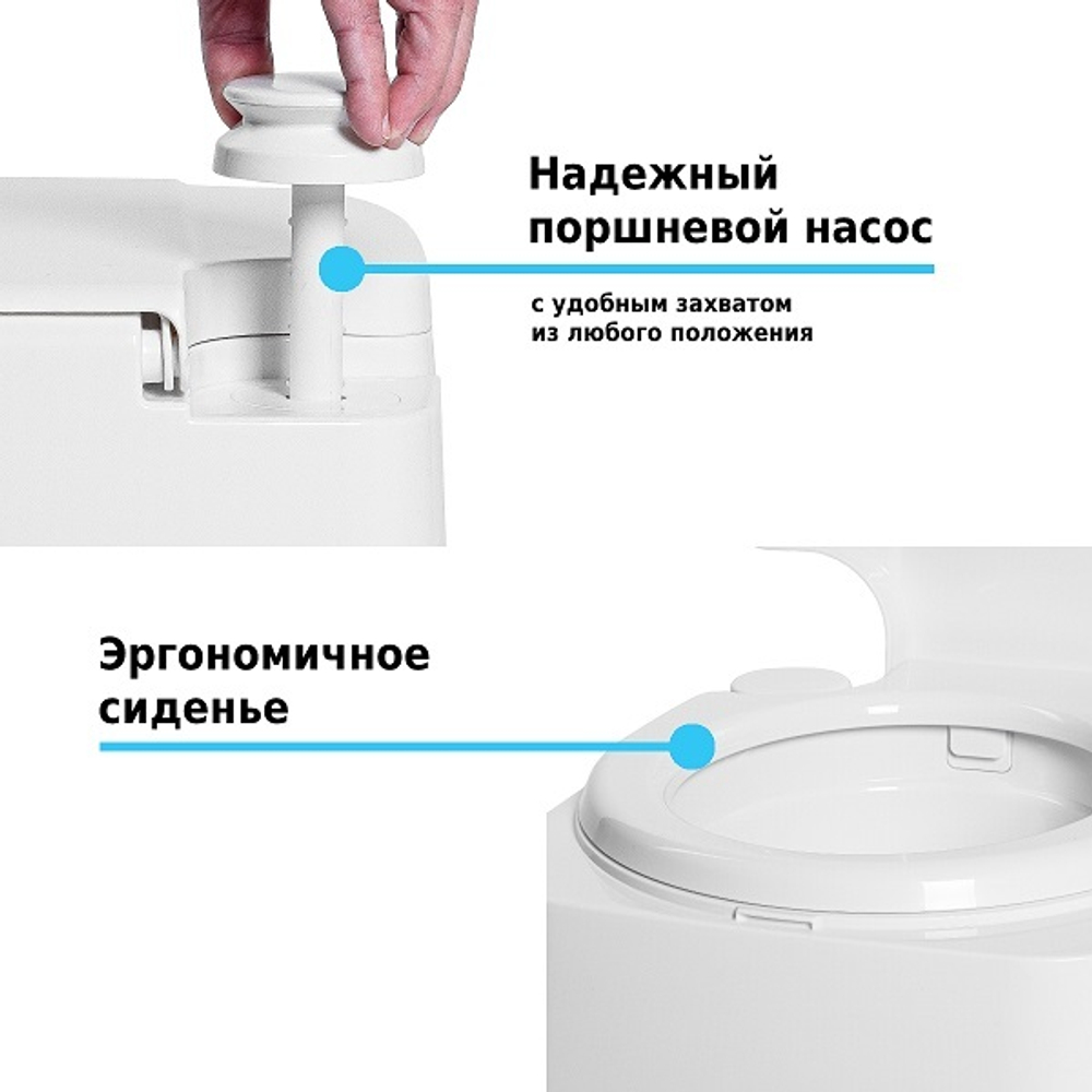 Биотуалет Lupmex 79122P 18л с индикатором с пробниками гранул