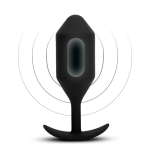 Черная вибропробка для ношения 16,5см b-Vibe Vibrating Snug Plug 5 BV-036-BLK