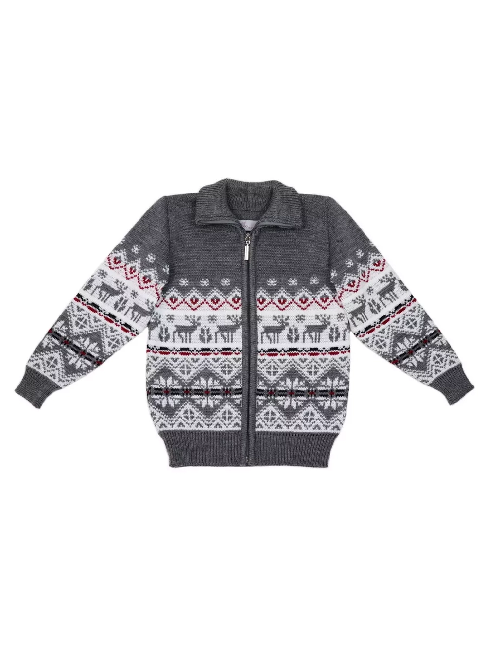 Кофта вязаная на молнии "Северное сияние"