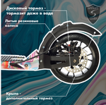 Самокат Urban Scooter Disc Paints Pro, (2024), с дисковым тормозом, складной, городской, двухколесный