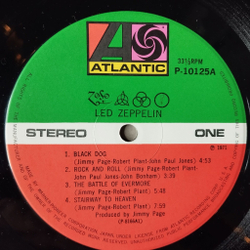 Винтажная виниловая пластинка LP Led Zeppelin IV (Japan 1976) (Obi) Atlantic P-10125A