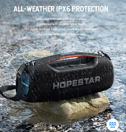 Портативная Беспроводная Bluetooth Колонка Hopestar A60, 100W / Караоке Система / Беспроводной Микрофон / Синяя
