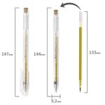 Ручка гелевая BRAUBERG "Jet", ЗОЛОТИСТАЯ, корпус прозрачный, узел 0,5 мм, линия письма 0,35 мм, 142160