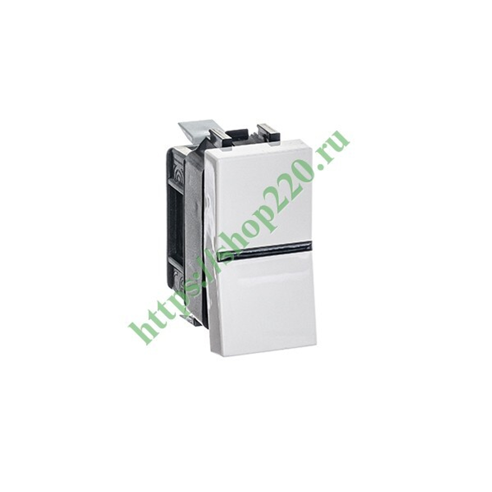 Одноклавишный переключатель 1 модуль ABB Zenit, альпийский белый (N2102 BL) 2CLA210200N1101