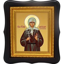 Александра Хворостянникова преподобномученица послушница. Икона на холсте.
