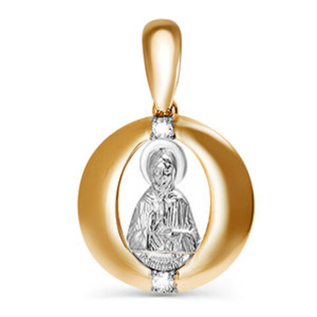 Подвеска из золота с фианитами