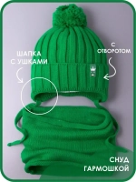 Шапка для девочек осенняя и снуд