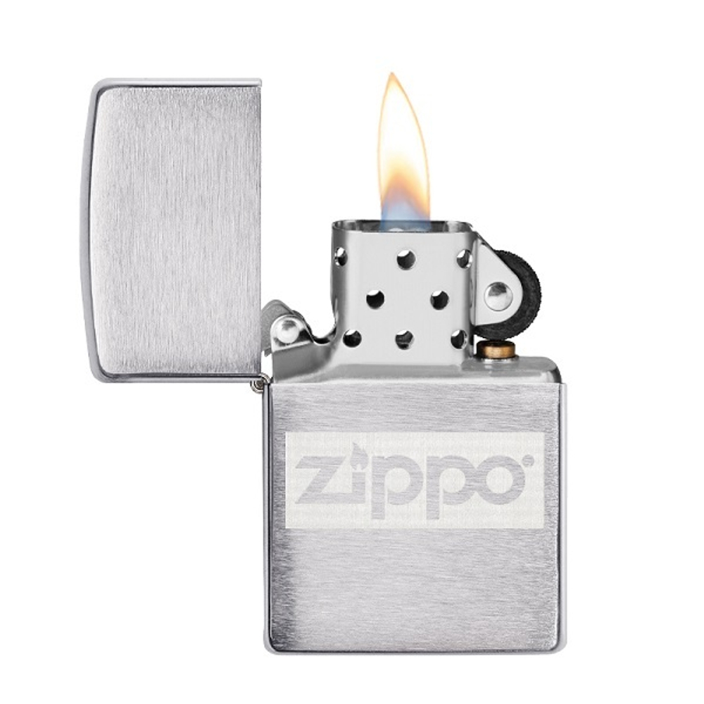 Подарочный набор Zippo (зажигалка Brushed Chrome и фляжка)
