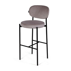 Стул барный Mason, бархат светло-серый 26