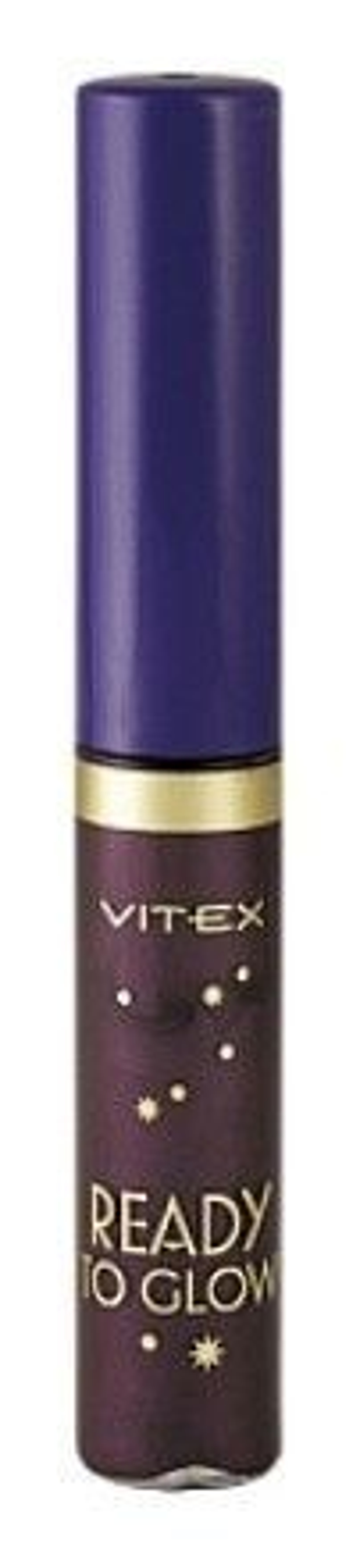Витэкс READY TO GLOW Жидкая подводка тон 85 для глаз с блестками, 4,8мл Night violet