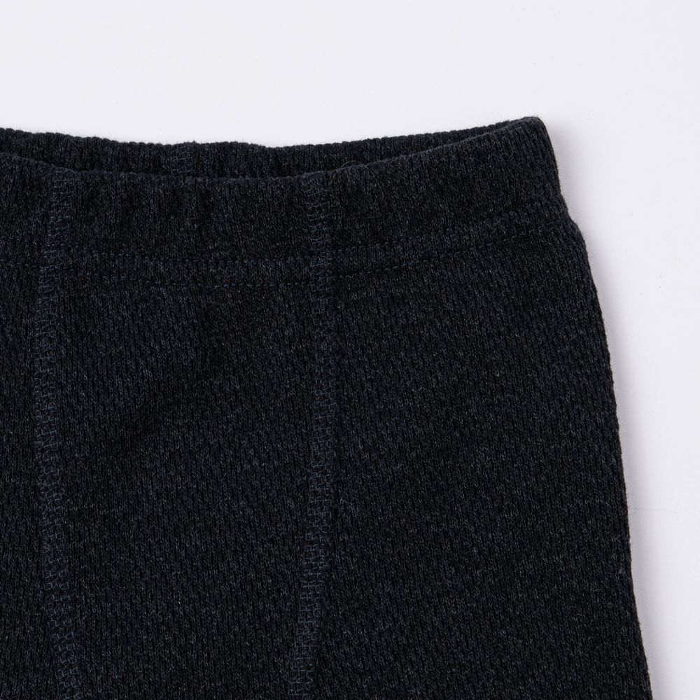 Кальсоны из термополотна "Черный меланж" с гульфиком