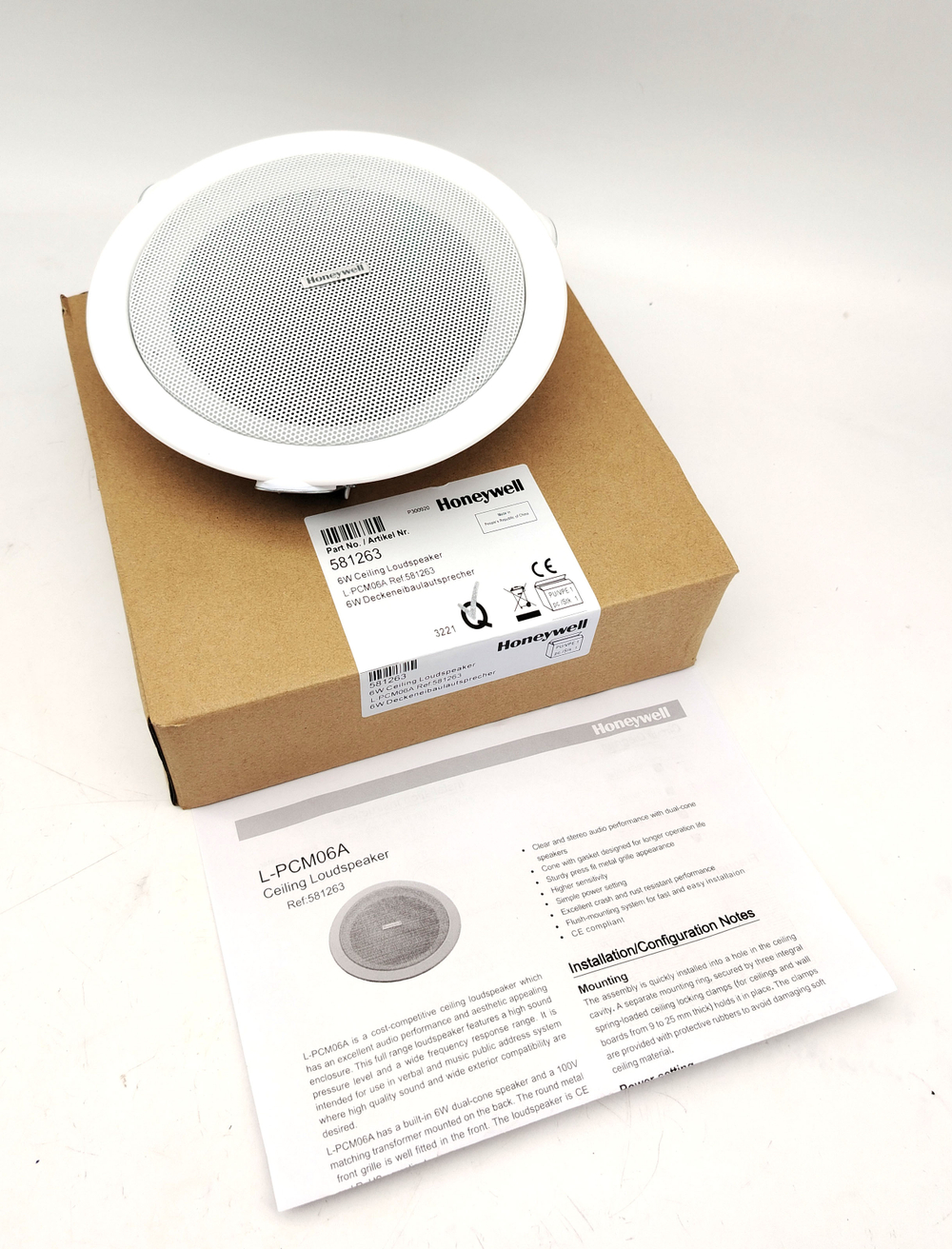 Громкоговоритель потолочный пожарный 6 Вт 100 В IP21 Honeywell Esser 581263
