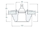 DL211G Donolux Светильник встраиваемый гипсовый, белый D 120 H 20 мм, галог. лампа MR16 GU5,3
