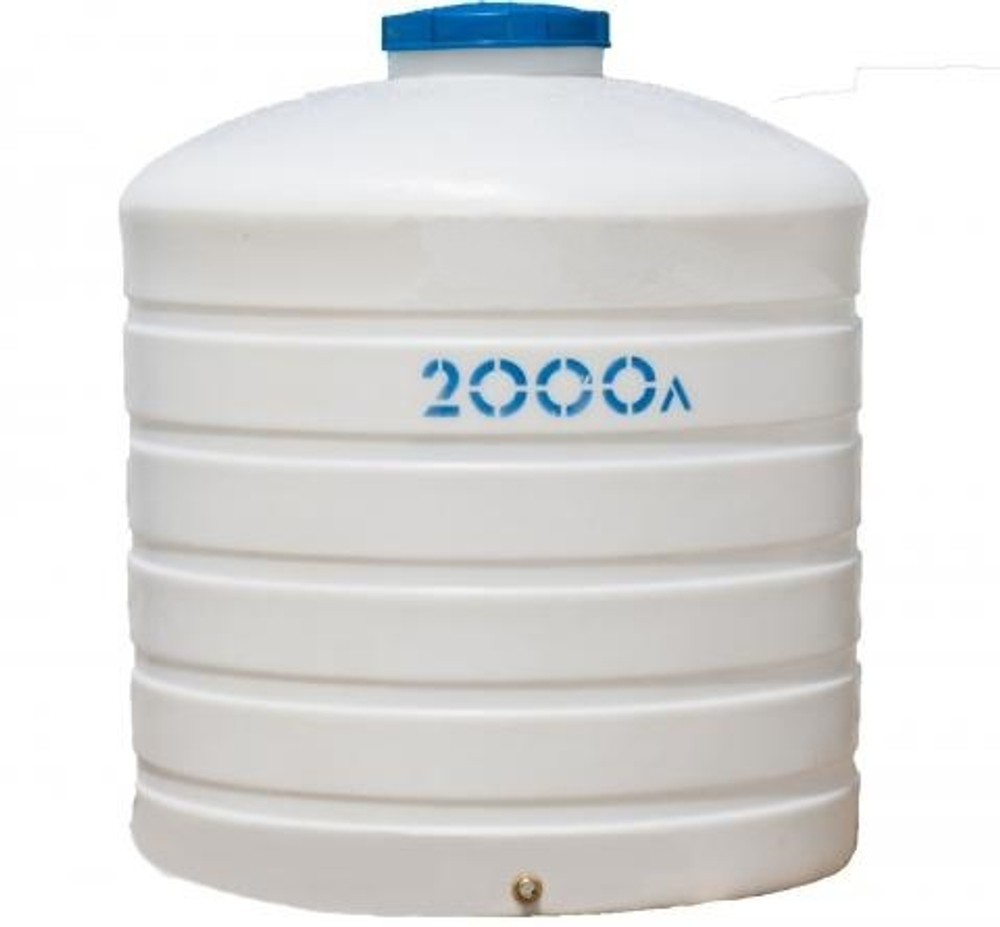 Ёмкость пластиковая пищевая АКПОЛ Н TR 2000 л. вертикальная транспортная (134x134x160см;45кг;белый) - арт.555051.1