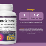 Natural Factors, наттокиназа, 100 мг, 60 вегетарианских капсул