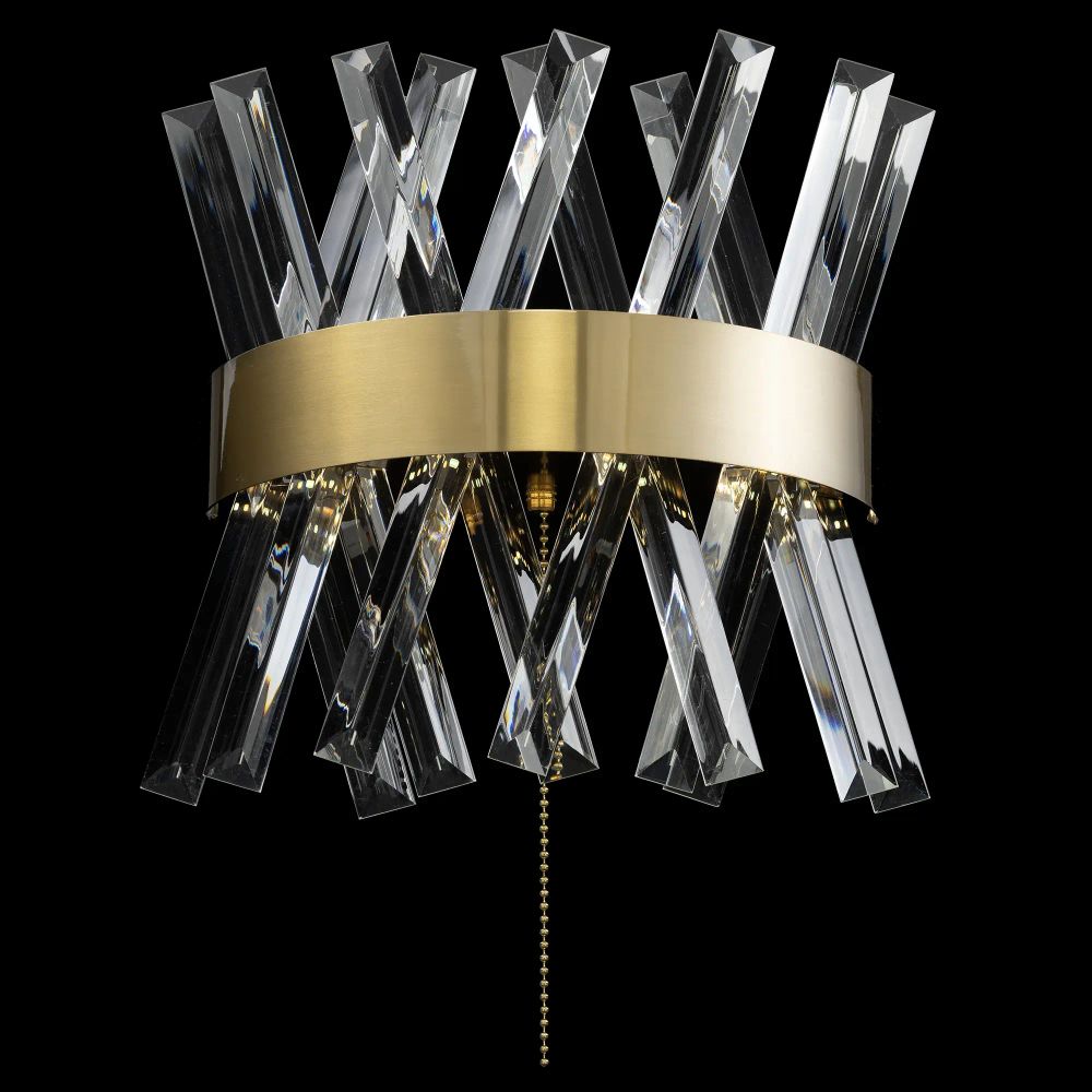Citilux Ричард CL336313 LED Бра хрустальное с выключателем Бронза