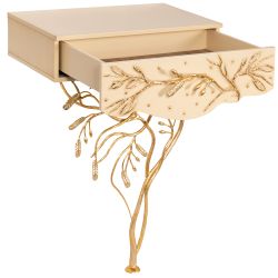 Консоль Oliva Branch (Олива Бранч) Айвори Мраморное золото