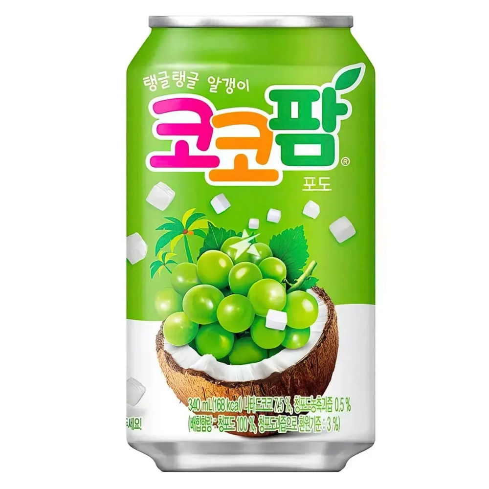Газированный напиток Haitai Coco Palm Grape & Coconut со вкусом винограда и кокоса, 340 мл