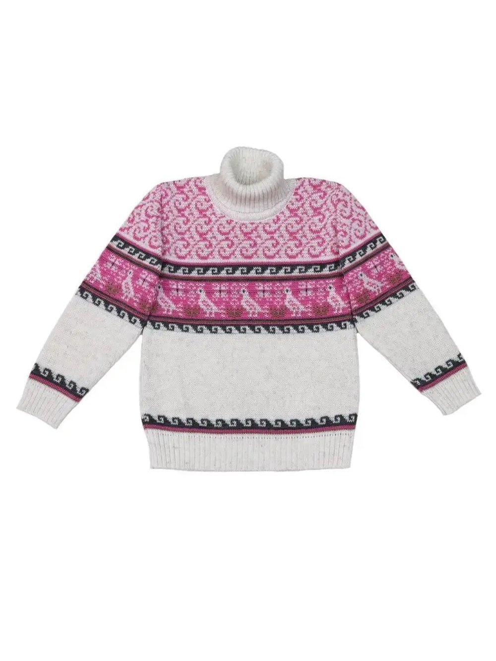 Свитер вязаный с горлом